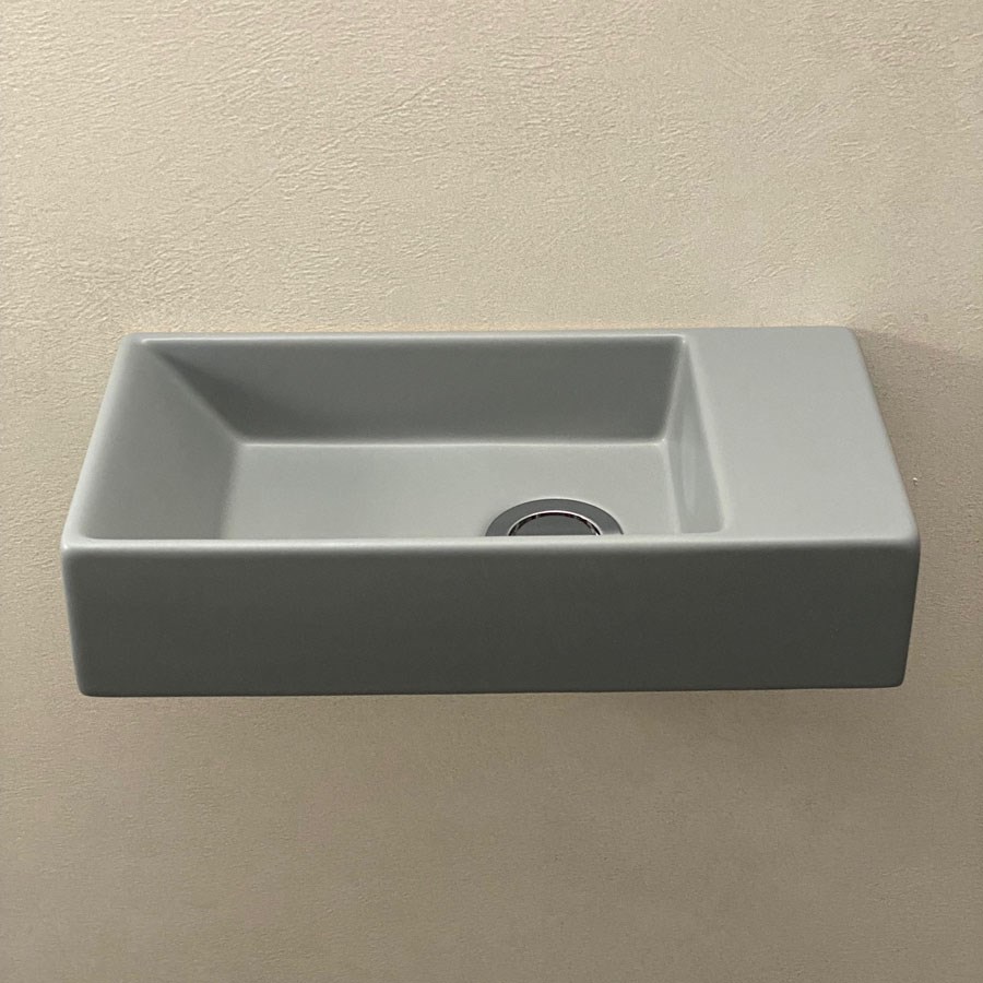 Lille håndvask i en flot mat grå farve
